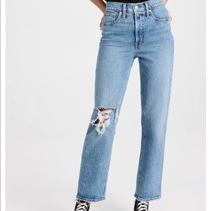 Madewell perfect vintage straight jeans 26” distressed